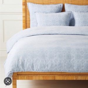 Serena and lily king Cavello Tile Duvet and shams